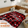 thumbnail image 6 of leyai Valentines Day Baby Throw Blanket Small Red Plaid Love Heart Blanket Pet Toddler Swaddle Crib Wedding Gift Soft Cozy Lightweight Fuzzy Plush Fleece Blankets and Throws 30x40, 6 of 6