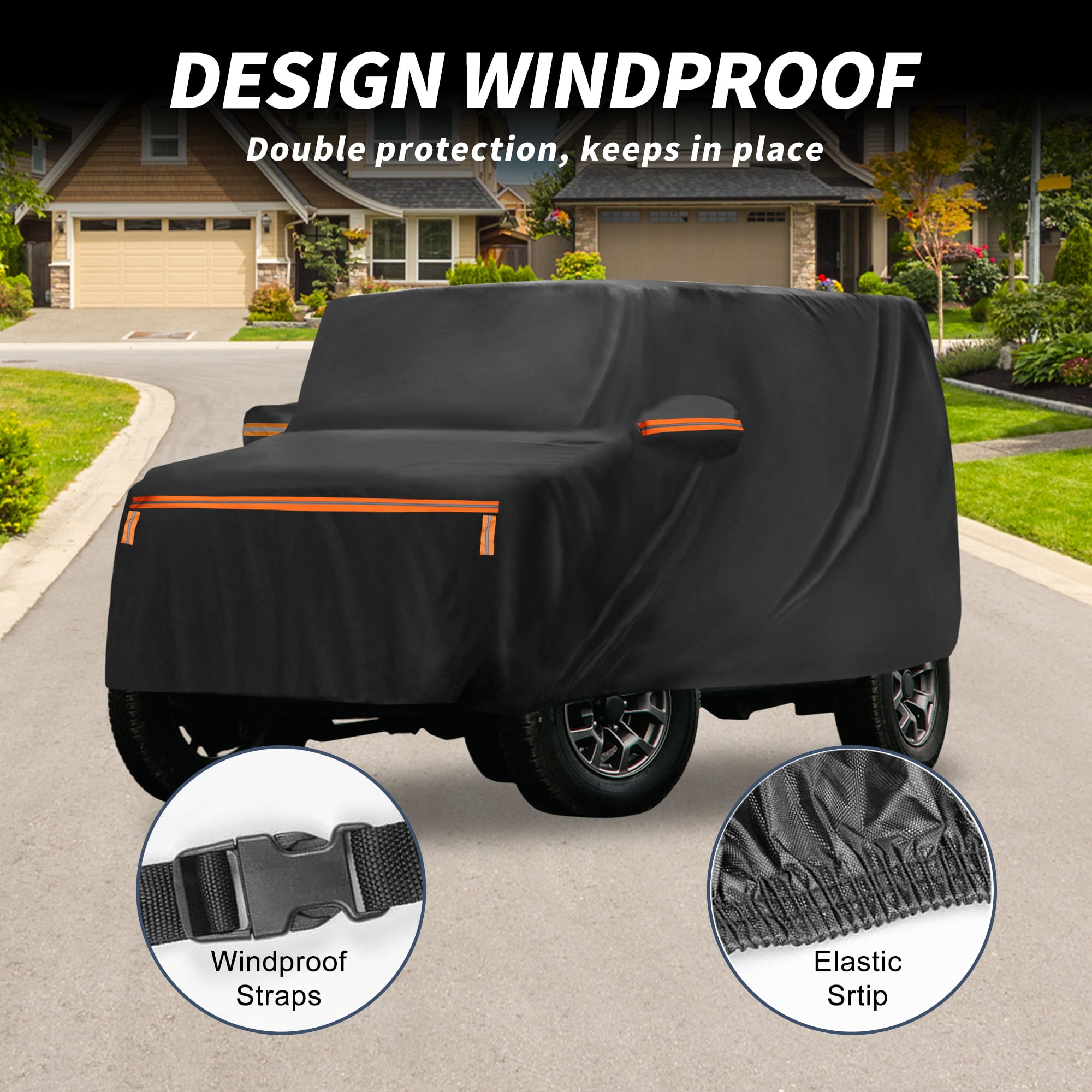 Unique Bargains Car Cover for Daihatsu Taft Aluminum Film Cotton with Right Zipper