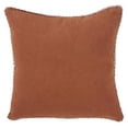 thumbnail image 1 of SARO LIFESTYLE Pomponin Collection Pom Linen Down-Filled Throw Pillow, 20", Terracotta, 1 of 4