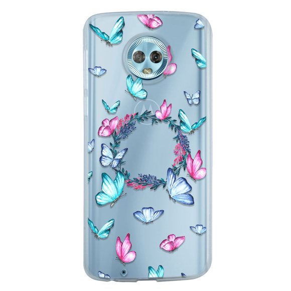 Funda para Moto G6 Plus Butterfly Uso Rudo, InstaCase Protector para Moto G6 Plus Antigolpes, Case Butterfly