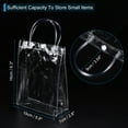 thumbnail image 2 of Uxcell 25 Pack Clear Gift Bags, 6.3" x 5.9" x 2.8" Reusable Mini Gift Wrap Tote Bag, 2 of 6