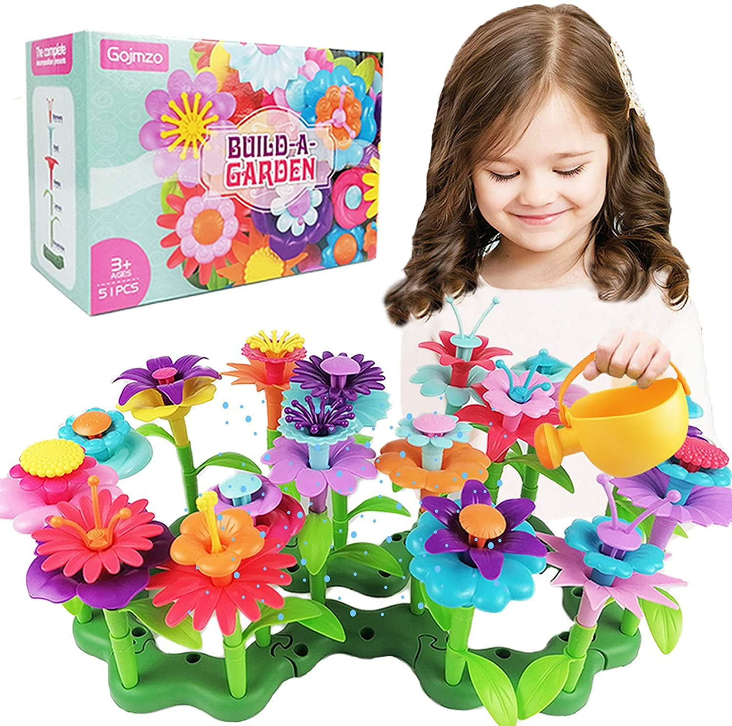 Flower Garden Building Set 3-6 Year Old Girls Toddlers Kids Christmas Gift Toy 