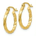 thumbnail image 2 of Primal Gold 14K Yellow Gold Twist Hoop Earring, 2 of 6