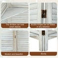 thumbnail image 3 of 5-Panel Room Divider with Shelves，5.6ft Tall Folding Privacy Screen Panels, Room Divider Wall, Divider for Room Separation, Room Divider Shelves，Effectively Block Sight，White, 3 of 6
