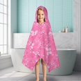 thumbnail image 6 of Pink Butterfly Pattern Hooded Bath Towel，50"x30" for Ages 3 To 12 Kids, Quick Dry Lightweight Soft Microfiber Hood Beach Towel Cover Up for Kids, 6 of 7