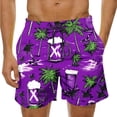 thumbnail image 2 of Men's Swim Trunks Athletic Bathing Quick Dry Drawstring Elastic Waist Beach Shorts with Pockets Multicolor 2 4XL, 2 of 8