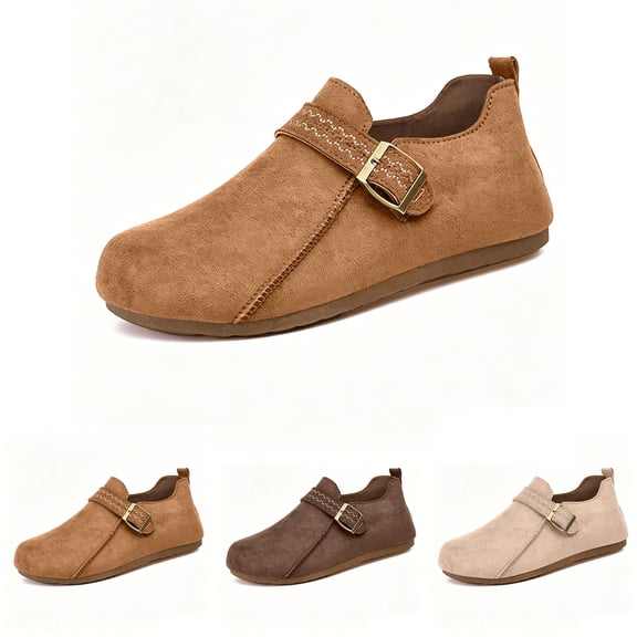 Taqqpue Women's Flats Shoes Women's Vintage Closed-Toe Casual Flats Loafer Shoes for Women