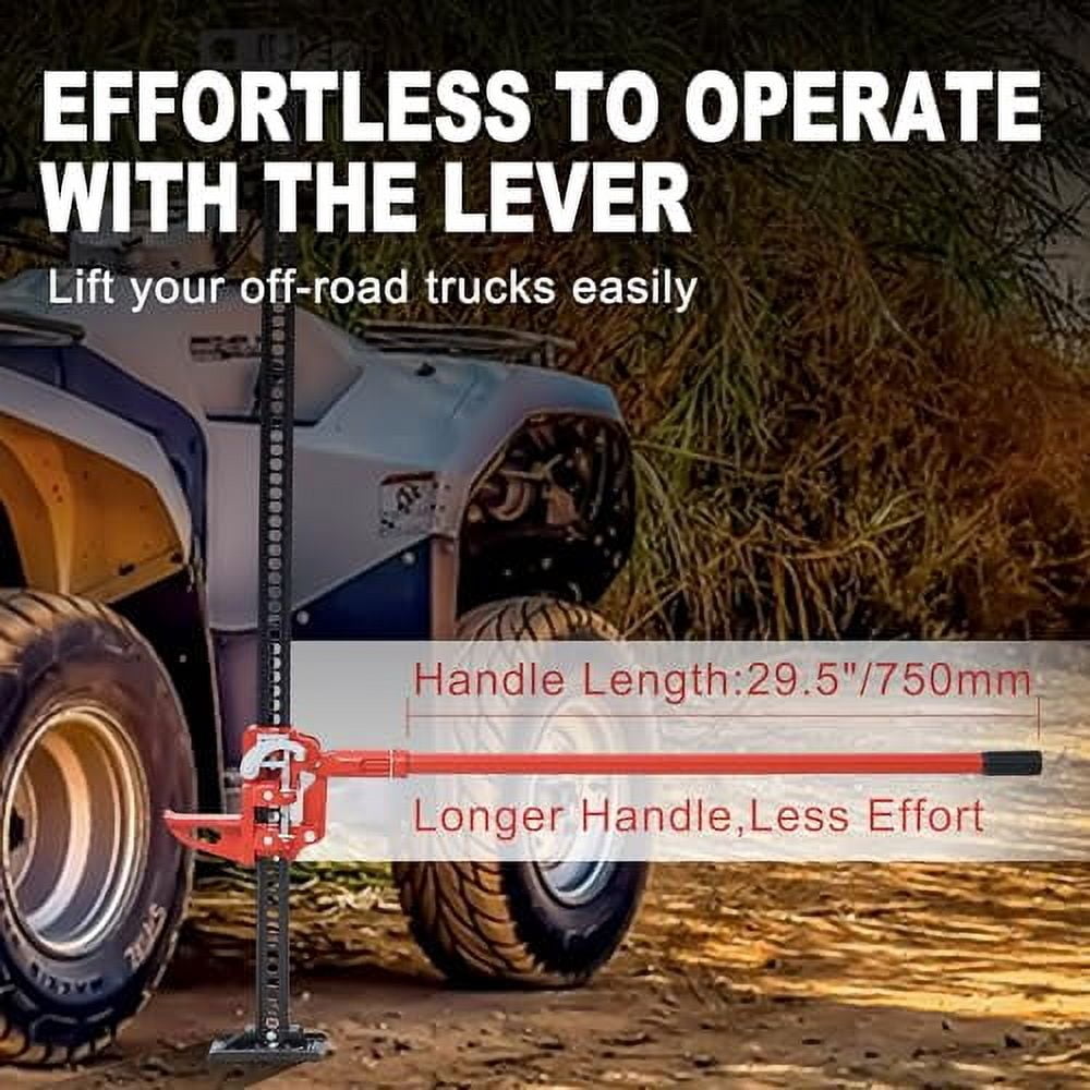 Farm Jack,48" Utility High Lift Farm Jack, 6600 lbs Capacity Ratcheting Off Road Utility Jack, Heavy-Duty Farm Jack for Tractor, Truck, SUV, Bumper Lift