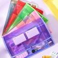 thumbnail image 5 of Office Supplies,Plastic File Wallet Envelope Expanding File Folder Document Organizer With Snap Closure & Label Pocket Colored Accordion File For Home, 5 of 5
