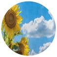 thumbnail image 3 of Sunflower Washable Round Rug -Circle Area Rugs for Nursery Bedroom, Vintage Non Slip Non Shedding Low Pile Carpet for Living Room Coffee Table Entryway, 3 of 7