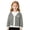 Grey, variant on Coerni Girls Button Up Sweaters Wide Striped V-Neck Knit Cardigan Cute Casual Kids Preppy Sweaters Outerwewar Spring Fall Clothes