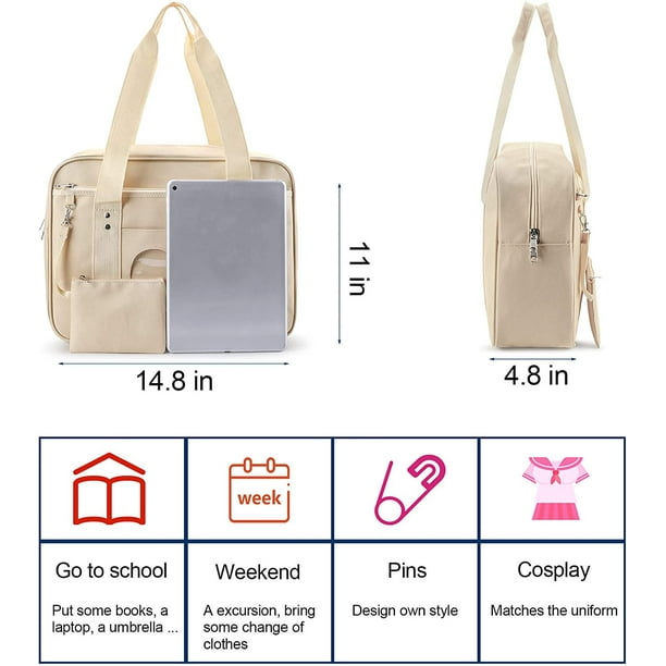 Keepop Ita Bag Borsa A Forma Di Cuore Con Finestra, Zaino In Tessuto Oxford Per Scuola E Cosplay, Per Ragazze E Donne - 2