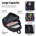 thumbnail image 4 of Balery Bright Mushrooms Mochila escolar 3 en 1 para niños: mochila resistente con lonchera térmica y estuche para lápices. Mochila escolar para niños y niñas., 4 of 7