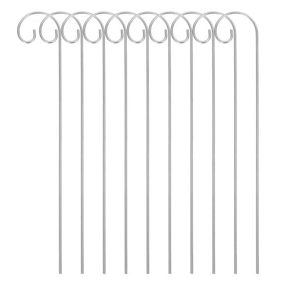 WEUVEB 0.08 in Iron Garden Shepherds Hooks with 20 Count Label Hooks