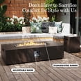 thumbnail image 6 of UPHA 56-inch Outdoor Propane Rectangle Fire Pit Table 50000 BTU Iron Gas FirePit for Outside Patio with Tank Cover, Removable Lid, Lava Rocks, Rain Cover, Brown, 6 of 10