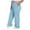 #Light Blue, variant on DPTALR Plus Size Women's Stretchy Baggy Wide Leg Active Lounge Joggers with Pockets,Gray,Size L