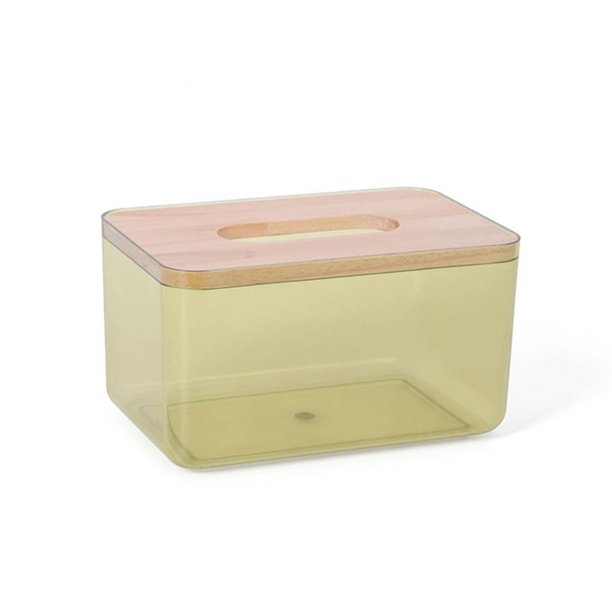 KARLSITEK Minimalist Tissue Box Cover Holder, Modern Transparent