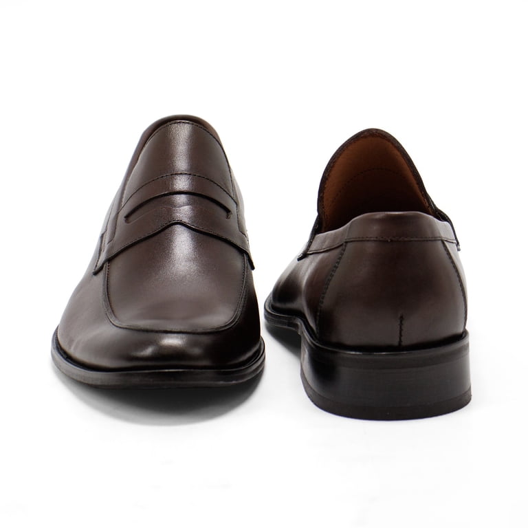 NEW HAKKI men\'s paola slip on leather loafers in brown Hakki Men main image 2