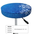 thumbnail image 4 of Balery Blue Christmas With Snowflakes Fundas de asiento para taburete de bar redondo de tela de terciopelo ajustables que protegen de arañazos y manchas para sillas de 14 a 17 pulgadas.-14 inch, 4 of 7