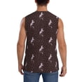 thumbnail image 4 of Lsque Leopard Print Print Men's Cotton Blend Sleeveless Muscle Shirts (S-3XL)- Moisture Wicking, Odor Protection, UPF 30+,Small, 4 of 8