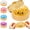 Glitter Gold, variant on Glitter Dumplings Squishy Toys,Cute Stretchable Squishies Stress Balls with Food Box, Fidget Sensory Squeeze Toys for Holiday & Birthday Gifts (Gold)