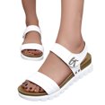thumbnail image 2 of Vedolay Casual Sandals Womens Sandals Open Toe Shoes Sparkly Bling Ankle Buckle Strap Beach Casual Sandals,Blue 8, 2 of 5