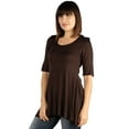thumbnail image 2 of 24/7 Comfort Apparel Women's 3/4 Sleeve Tunic, 2 of 3