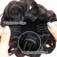 thumbnail image 5 of HAIRRO 100% Human Hair Scrunchies, Straight/Curly Messy Bun Hairpiece Extensions Wedding Hair Pieces for Women Messy Bun Real Hair Updo Donut Chignons, 5 of 12