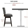 thumbnail image 6 of HOMCOM Swivel Bar Stools Set of 2 Fabric Tufted Counter Height Bar Stools, 6 of 9