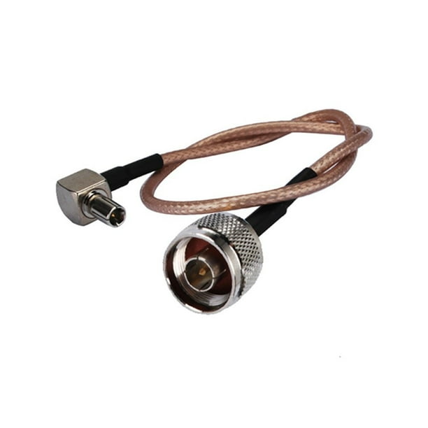 6 inch Rf Connector N Plug Straight to Ts9 Male Right Angle Assembly