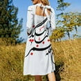 thumbnail image 5 of Persian Calligraphy (Life & Time) Womens Summer Dress Tie Back A Line Flare Dress, 5 of 9