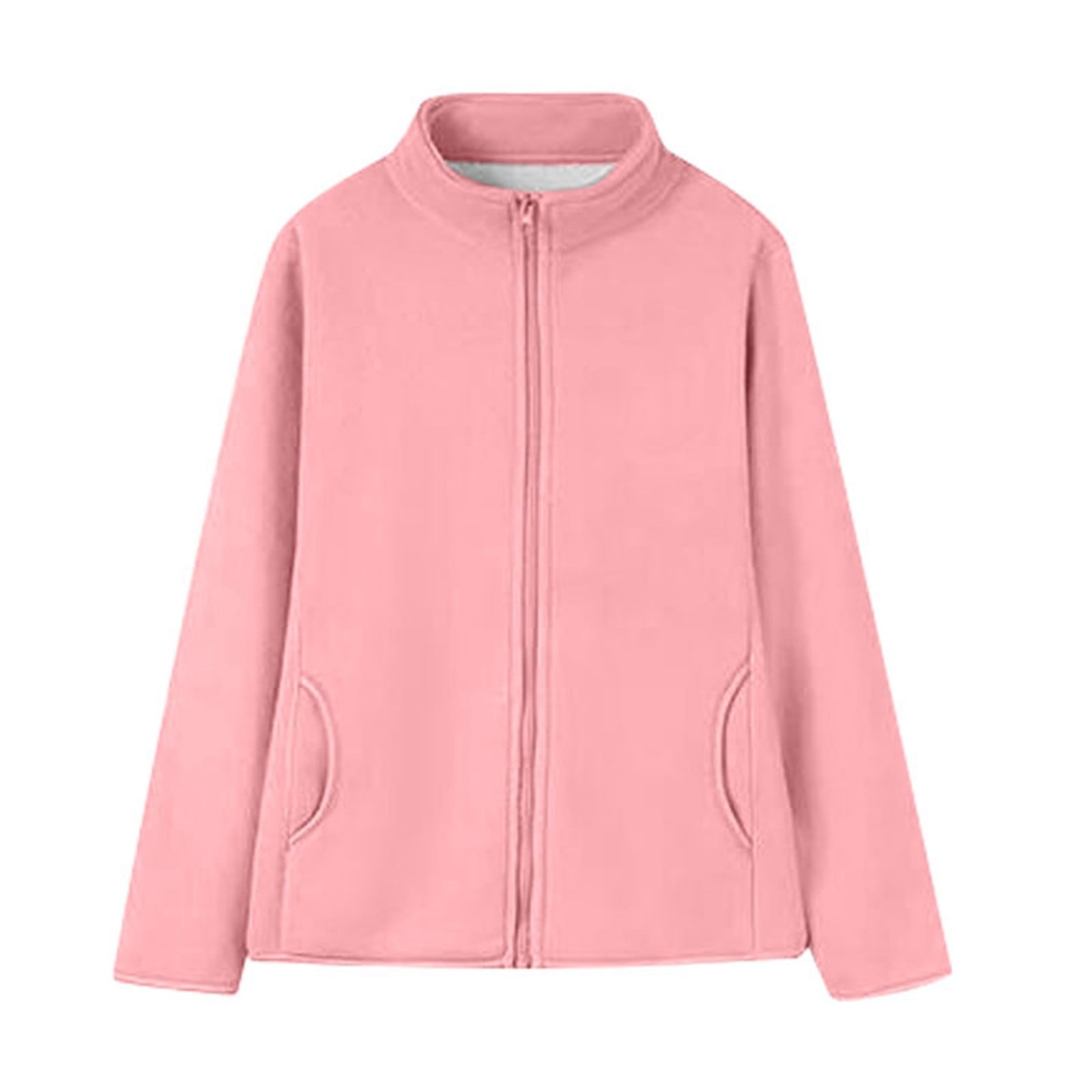 Women's Soft Lined Full Zip Polar Jacket Warm Coat Zip Vest Casual Wrap Jacket Hood Jacket Women Womens Snow Jacket Zip up Fuzzy Jacket Women plus Size Long Coats for Women Zipper Jacket Jacket Women