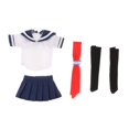 thumbnail image 2 of 1/12 figura femenina ropa de muñeca JK traje hecho a mano Anime Cosplay traje de para 6 pulgadas femenino figuras muñecas Azul oscuro CUTICAT muñeca con capucha, 2 of 8