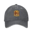thumbnail image 2 of XMXT Cotton Baseball Cap, Gold Skeleton Badge Mens Baseball Hats, Deep Heather, 2 of 9