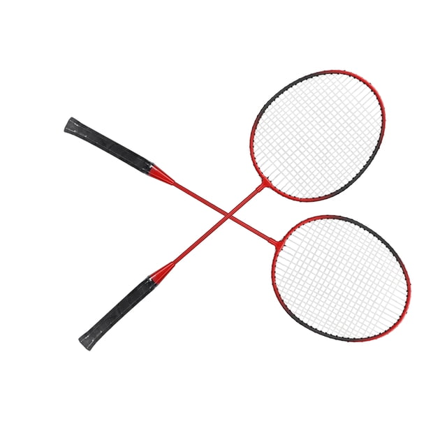 Sports Badminton Racket, Offensive Comfortable Grip High Hardness Robust Badminton Racket Set with Storage Bag for Outdoor Red,Blue