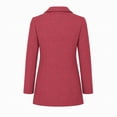 thumbnail image 5 of JOANKDMI Winter Wool Blend Pea Coat for Women Elegant Notched Lapel Single Breasted Mid-Length Trench Coat Casual Fall Office Dressy Outerwear Overcoat with Pockets, 5 of 7
