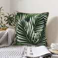 thumbnail image 6 of Kll Tropical Palm Leaves1 Decorative Throw Pillow Covers Velvet Soft For Couch Sofa Bedroom Living Room Outdoor -16"X16", 6 of 8