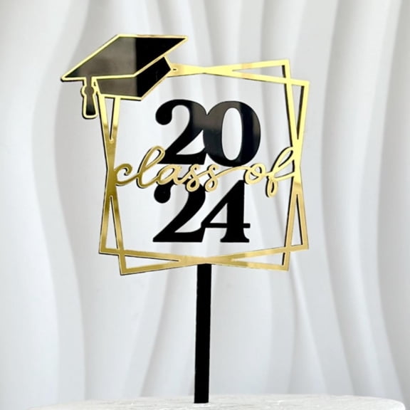 Pedty Cake inserts 2024 Graduation Season Acrylic Cake Card Happy Graduation Cake Decoration Party Supplies,Cake Toppers