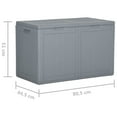 thumbnail image 4 of vidaXL Garden Storage Box 180L Grey PP Wood Look, 4 of 5