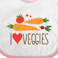 thumbnail image 4 of Inktastic I Love Heart Veggies Vegetables Healthy Food Boys or Girls Baby Bib, 4 of 4