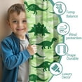 thumbnail image 3 of Blackout Kids Curtains,Green Cartoon Dinosaurs Camouflage Pattern Childrens Insulated Curtains Set Of 2,Bedroom Essentials,Toddler Room Decor 52"x84", 3 of 5