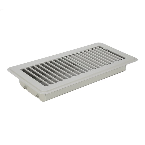 BREEZHOU 4" x 10" Floor Register Heavy Duty Steel Floor Air Vent Cover with Adjustable Airflow for Home Floor 1 Pack