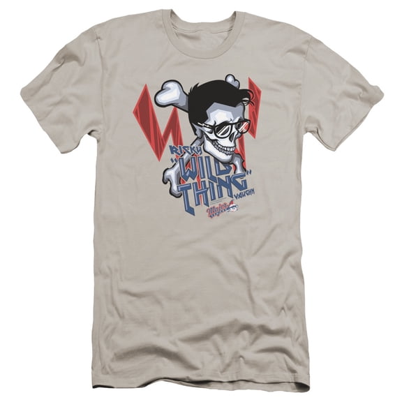 Major League Wild Skull Premium Adult Slim Fit 30/1 T-Shirt Silver