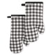thumbnail image 1 of Juego de 2 guantes de cocina KitchenAid Gingham Onyx, algodón negro, 1 of 5