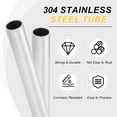 thumbnail image 4 of Uxcell 2 PCS 304 Stainless Steel Tubing, 16mm OD 0.5mm Wall Thickness 254mm Long Round Metal Pipe Steel Tube for Industrial Machinery, 4 of 6
