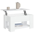 thumbnail image 2 of vidaXL Coffee Table White 79x49x41 cm Engineered Wood, 2 of 5