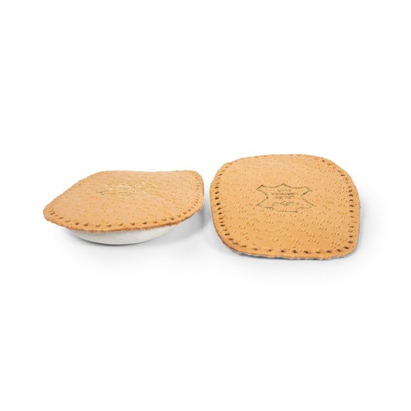 Heel Cushioning Shoe Insoles, Tanned Leather, Self-Adhesive, Kaps Elflex,1 Pair