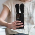 thumbnail image 3 of Adorable Cover Creative Plush Shell Winter Warm Phone Case Plush Phone Protector Compatible for Galaxy S20 Ultra (Black), 3 of 8