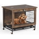 thumbnail image 2 of Historyli Jaula multifuncional para perros con 2 puertas, resistente, de madera, para interior, mesa auxiliar para perros pequeños, 2 of 8