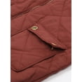 thumbnail image 6 of Aunavey Women's Stand Collar Lightweight Gilet Padded Quilted Zip Vest, 6 of 6